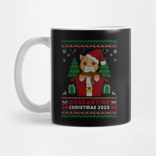 Quarantine Christmas 2020 - cat funny Tshirt Mug